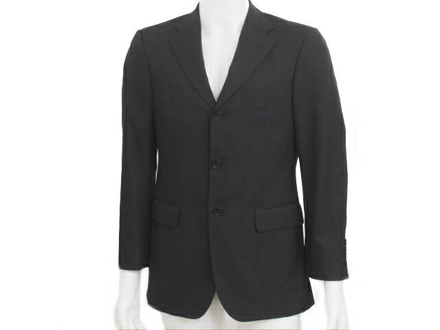 富士屋◆バーバリーブラックレーベル BURBERRY BLACK LABEL メンズ 上衣 黒 洗い濯ぎ済【中古】