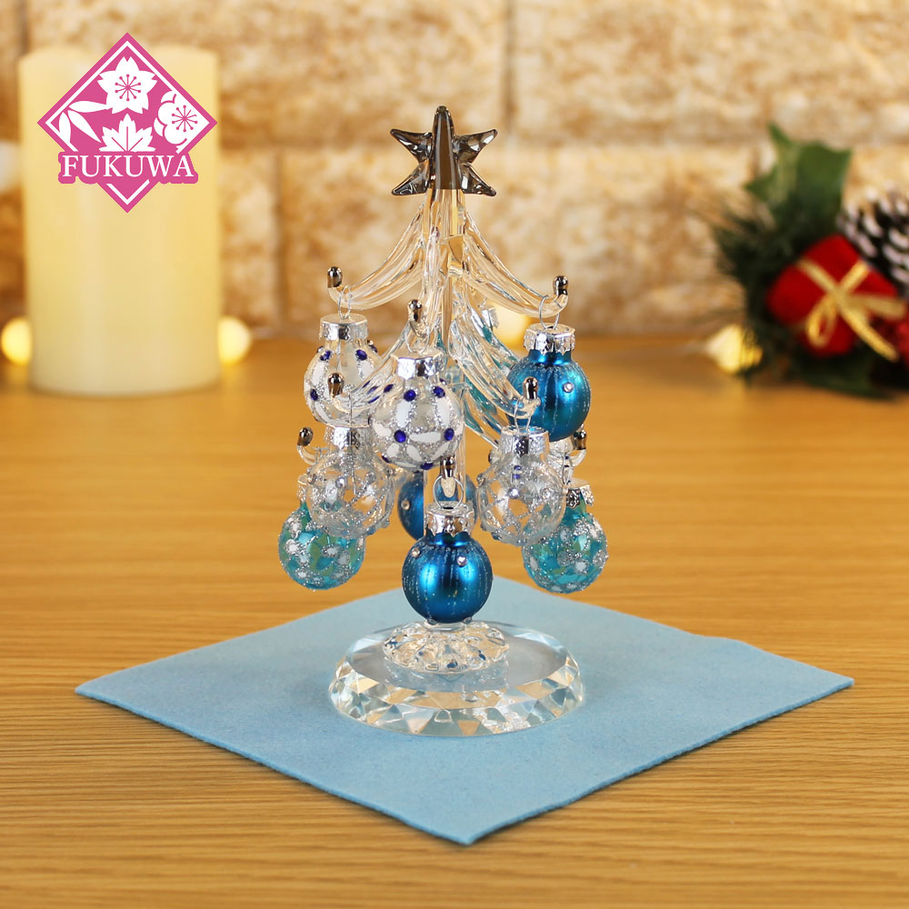 楽天市場】クリスマスツリー 卓上 ガラス細工 (ドロップツリー