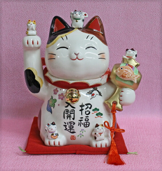 安い購入 楽天市場 招き猫 置物 開運 縁起物 金運 風水 彩絵招福大開運招き猫 白７ ５号 N119 招き猫の置物 福和工芸 楽天市場店 驚きの安さ Www Santhoshbabu Org