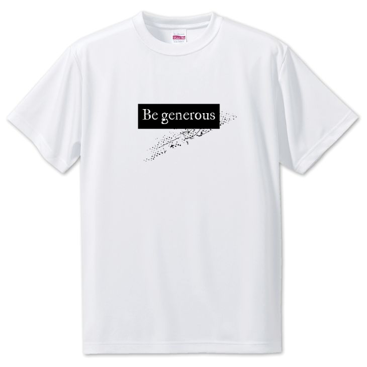 楽天市場 Be ポジティブ Tシャツ 25 Be Generous Grunge オリジナル おすすめ かわいい かっこいい ポジティブグッズ 部活 引退 敬老の日 スポーツ オリジナルグッズ専門店ファンクリ