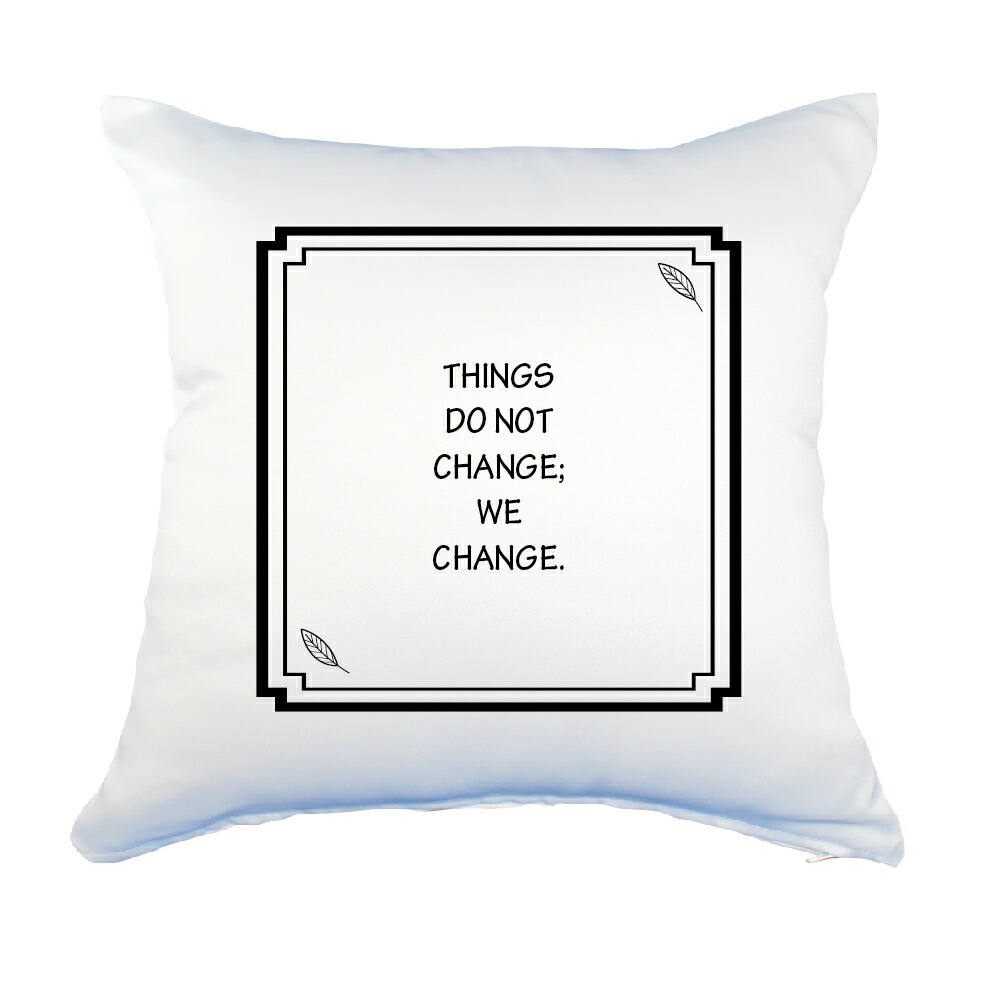 楽天市場 英語 名言 グッズ クッション Lサイズ Things Do Not Change 46 リーフブラック Pstv 45 45cm オリジナル おすすめ かっこいい 部活 引退 七五三 スポーツ 腰痛対策に オリジナルグッズ専門店ファンクリ