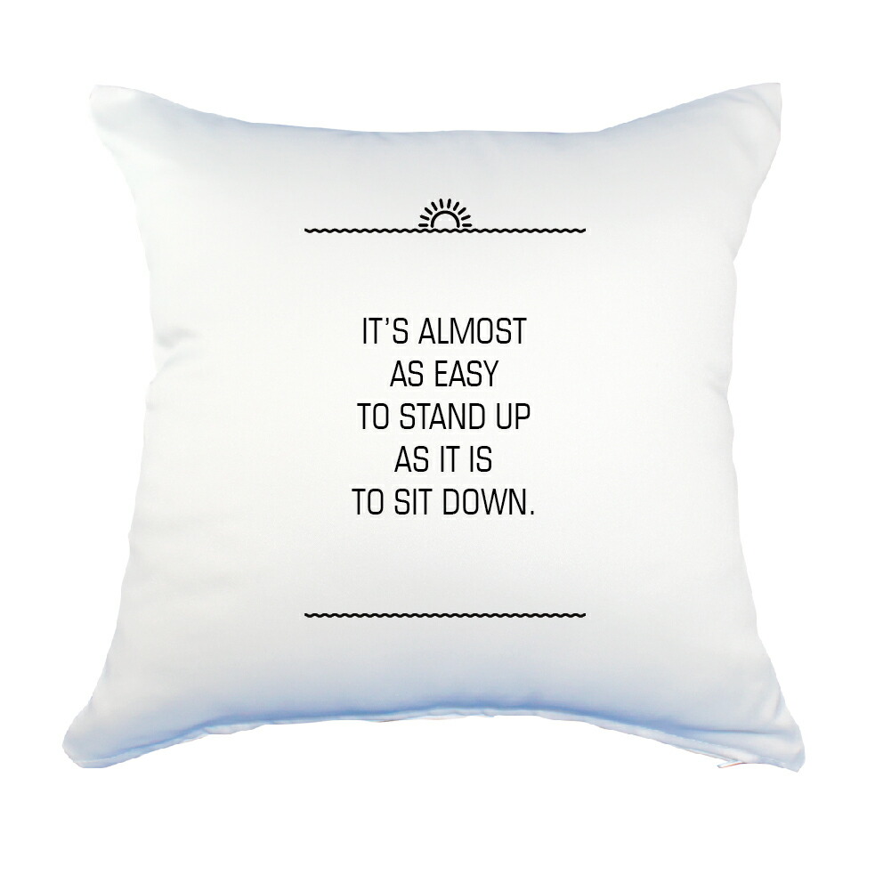 楽天市場 英語 名言 グッズ クッション Lサイズ It S Almost As Easy 133 サンライズ 45 45cm オリジナル おすすめ かっこいい 部活 引退 スポーツ 腰痛対策に オリジナルグッズ専門店ファンクリ