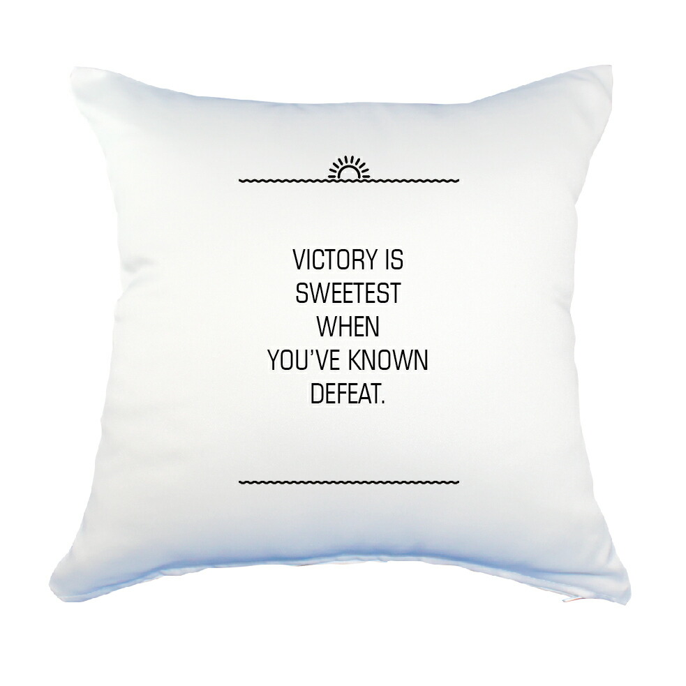 楽天市場 英語 名言 グッズ クッション Lサイズ Victory Is Sweetest 217 サンライズ 45 45cm オリジナル おすすめ かっこいい 部活 引退 敬老の日 スポーツ 腰痛対策に オリジナルグッズ専門店ファンクリ