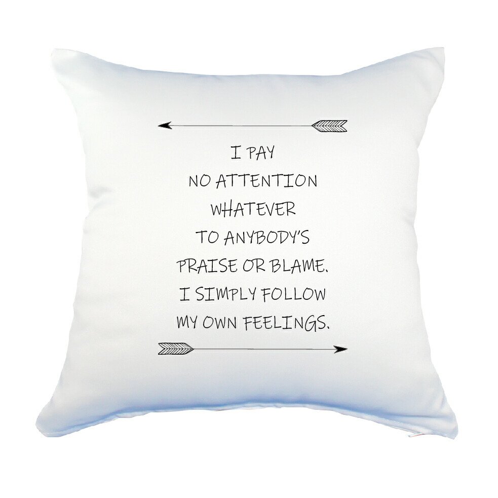 楽天市場 英語 名言 グッズ クッション Lサイズ I Pay No Attention 157 アロー Pstv 45 45cm オリジナル おすすめ かっこいい 部活 引退 クリスマス スポーツ 腰痛対策に オリジナルグッズ専門店ファンクリ