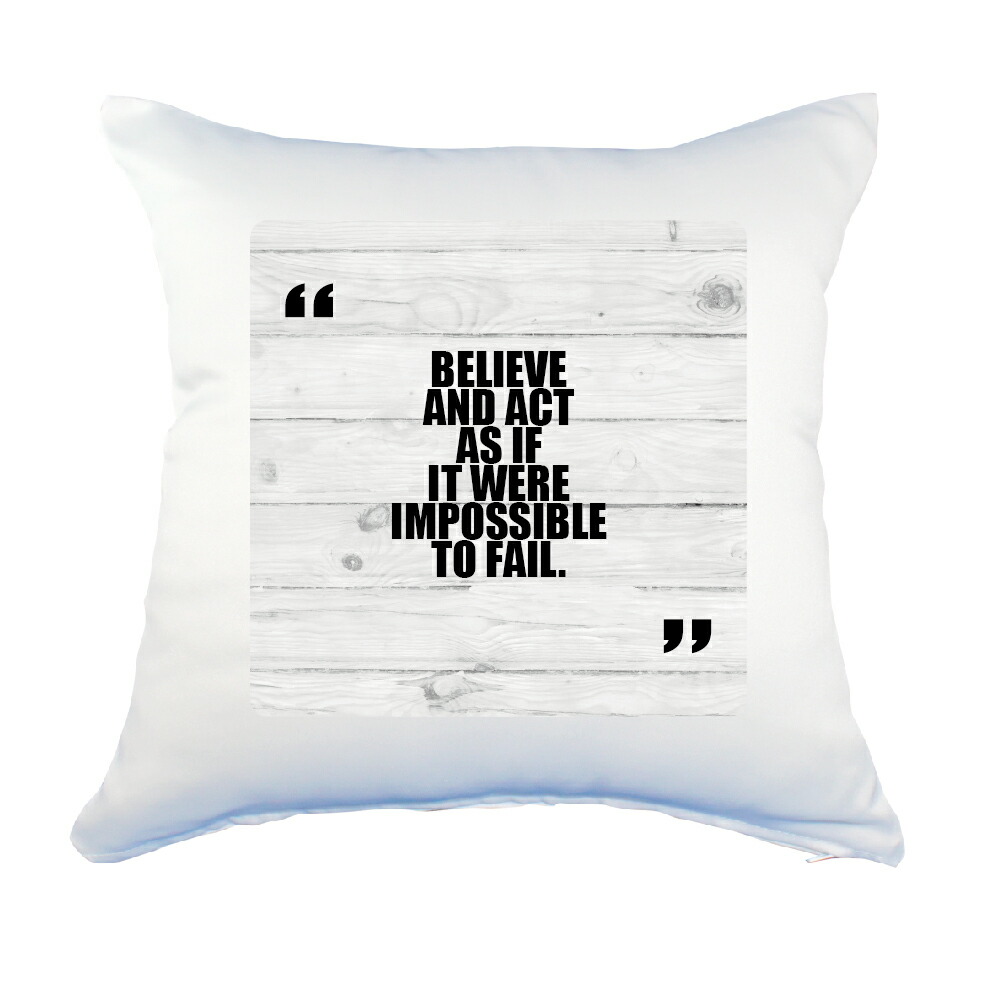 楽天市場 英語 名言 グッズ クッション Lサイズ Believe And Act 26 ウッド Pstv 45 45cm オリジナル おすすめ かっこいい 部活 引退 七五三 スポーツ 腰痛対策に オリジナルグッズ専門店ファンクリ