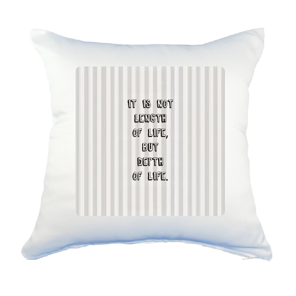 楽天市場 英語 名言 グッズ クッション Lサイズ It Is Not Length 42 ストライプ 45 45cm オリジナル おすすめ かっこいい 腰痛対策に グッズ うちわ 専門店ファンクリ