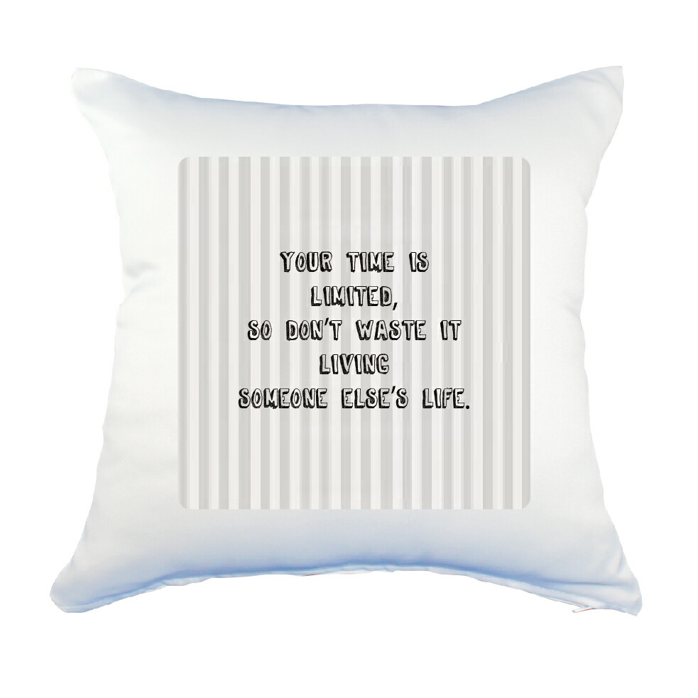 楽天市場 英語 名言 グッズ クッション Lサイズ Your Time Is Limited 264 ストライプ Pstv 45 45cm オリジナル おすすめ かっこいい 部活 引退 七五三 スポーツ 腰痛対策に オリジナルグッズ専門店ファンクリ