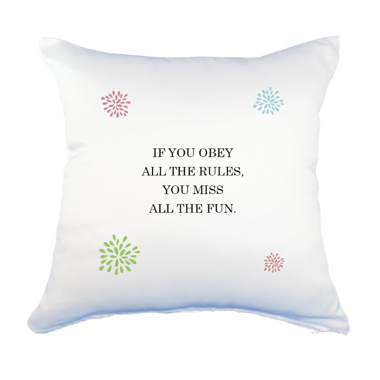 楽天市場 英語 名言 グッズ クッション Lサイズ If You Obey All The Rules 218 花火 Pstv 45 45cm オリジナル おすすめ かっこいい 部活 引退 敬老の日 スポーツ 腰痛対策に オリジナルグッズ専門店ファンクリ