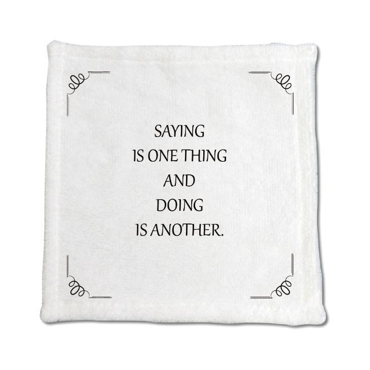 楽天市場 英語 名言 グッズ ハンドタオル Saying Is One Thing 60 コイル Pstv 0mm 0mm ミニタオル オリジナル おすすめ かっこいい 部活 引退 クリスマス スポーツ オリジナルグッズ専門店ファンクリ