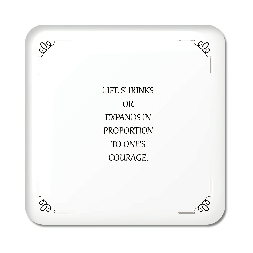 楽天市場 英語 名言 グッズ 缶バッジ スクエア Life Shrinks Or 17 コイル 36mm 36mm オリジナル おすすめ かっこいい オリジナルグッズ専門店ファンクリ