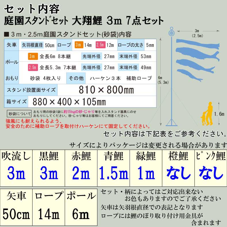 保証書付 鯉のぼり こいのぼり おしゃれ お洒落 庭 屋外 ポールスタンド付き 庭園スタント セット 大翔鯉 3ｍ 7点セット オシャレ ふれあいgift 店w Aurexo Co Uk