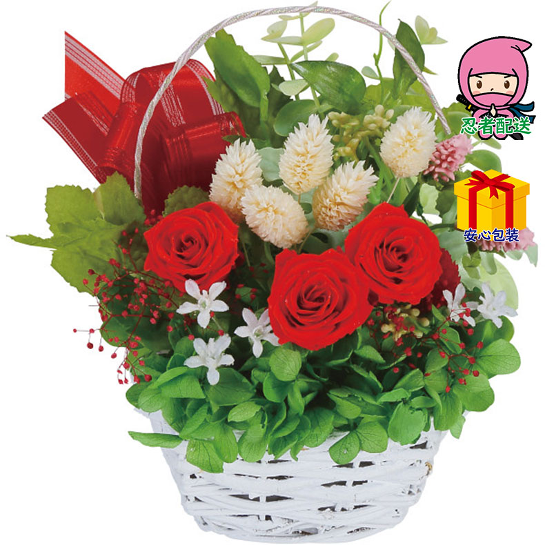 【月間優良ショップ獲得】母の日 花以外 2026 【送料無料 5980円以下】 春ギフト プレゼント 卒業 入学 就職 新生活 プリザーブドフラワー籠入り室内装飾品 花・グリ－ン ア－トアレンジ花
