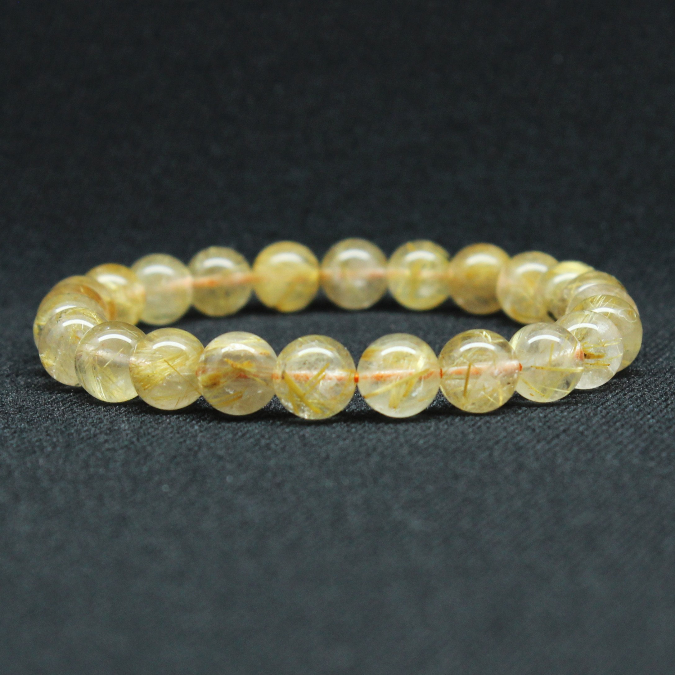 【蜂蜜色の上品な輝き】ゴールドルチルクォーツ 一点物 10mm 【 GHB117･15g】 金運上昇、仕事運向上、邪気払い、集中力向上、精神力強化 プレゼント 贈り物 水晶 浄化発送 ギフト 京海堂