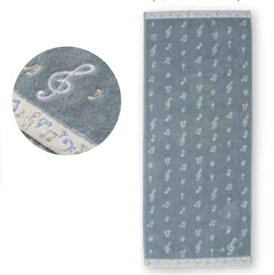 楽天市場】ジャガード織 音楽 フェイスタオル 今治タオル 音符柄