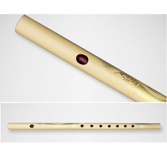 楽天市場】篠笛 獅子田 竹峰 蒔絵 龍 五本調子 大塚竹管楽器 七