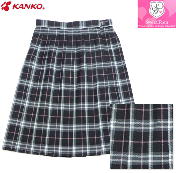 グレー・ピンク チェック スカート 楽天市場】制服 スカート 夏用 ピンク×グレーチェック W63 丈45
