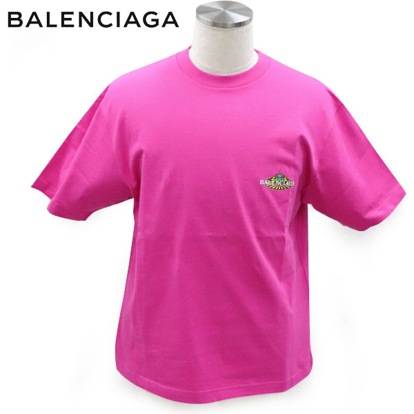 結婚祝い Balenciaga ブランド フランス 人気 ロゴ メンズ ピンク Thv60 Wl0 バレンシアガロゴtシャツ Tシャツ カットソー
