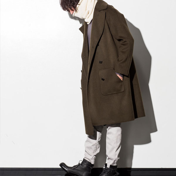 シーディーエム メンズ ｇｃｊ ｓｔｏｒｅ コート カルペディエムカシミヤブレンドダブルフェイスウールコートcso 3 By バイ メンズメンズファッション Cdm カーキ Carpediem コート By 沖縄 北海道 離島を除く 全国送料無料