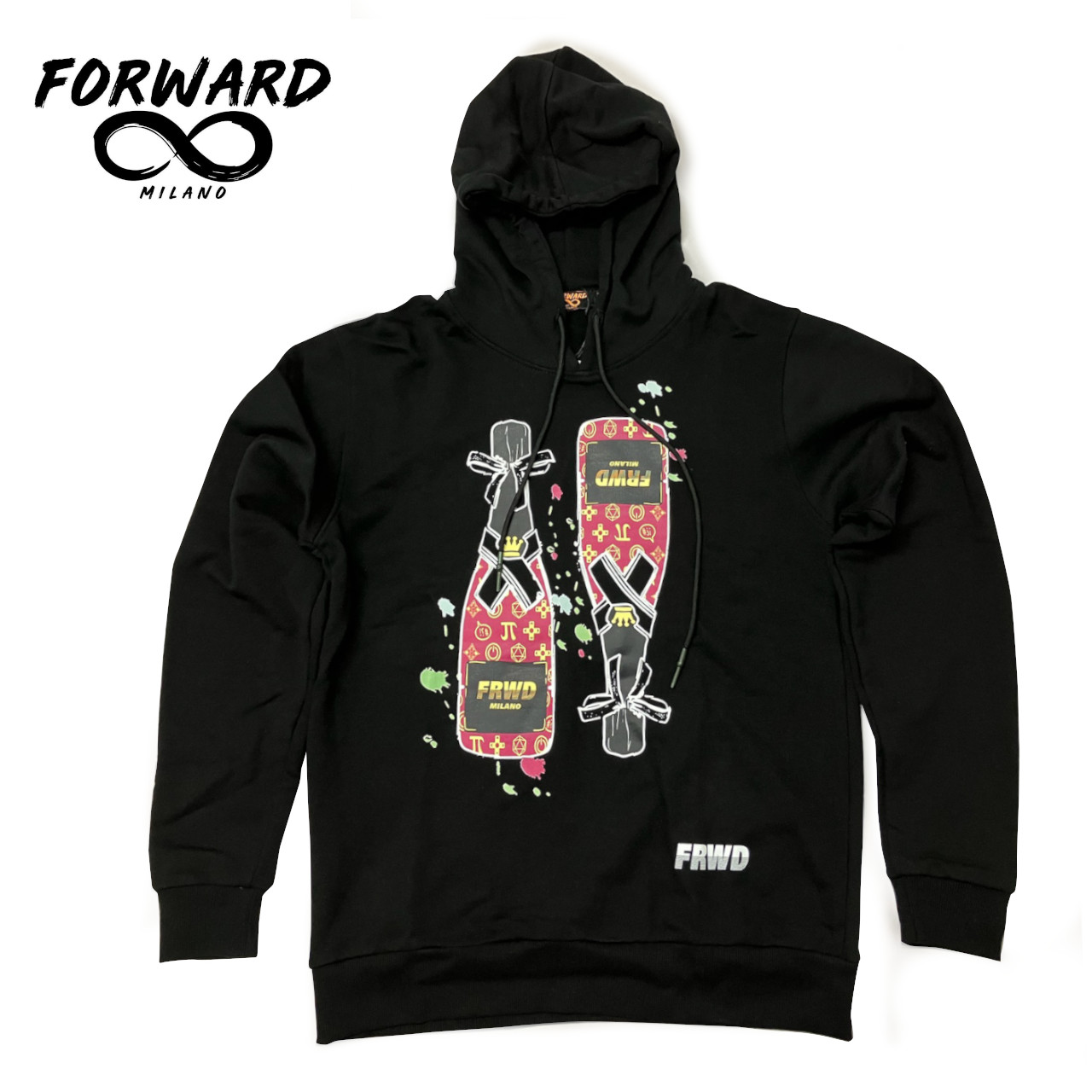 【最安値！！アウトレット品】FORWARD MILANO オーバーサイズ フーディ パーカー ブラック ユニセックス 051-2121423 送料無料