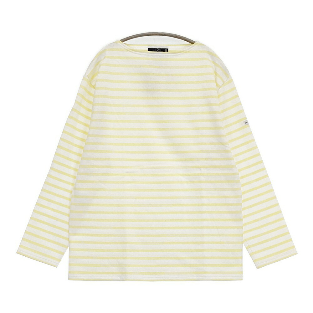 SAINT JAMES 新品 ウエッソン T5 通貨価値13200円 間借り人 長袖Ｔシャツ カットソー ロンＴ 黄色 白いこと レディース 仙ジェームス【中古】6-0519M