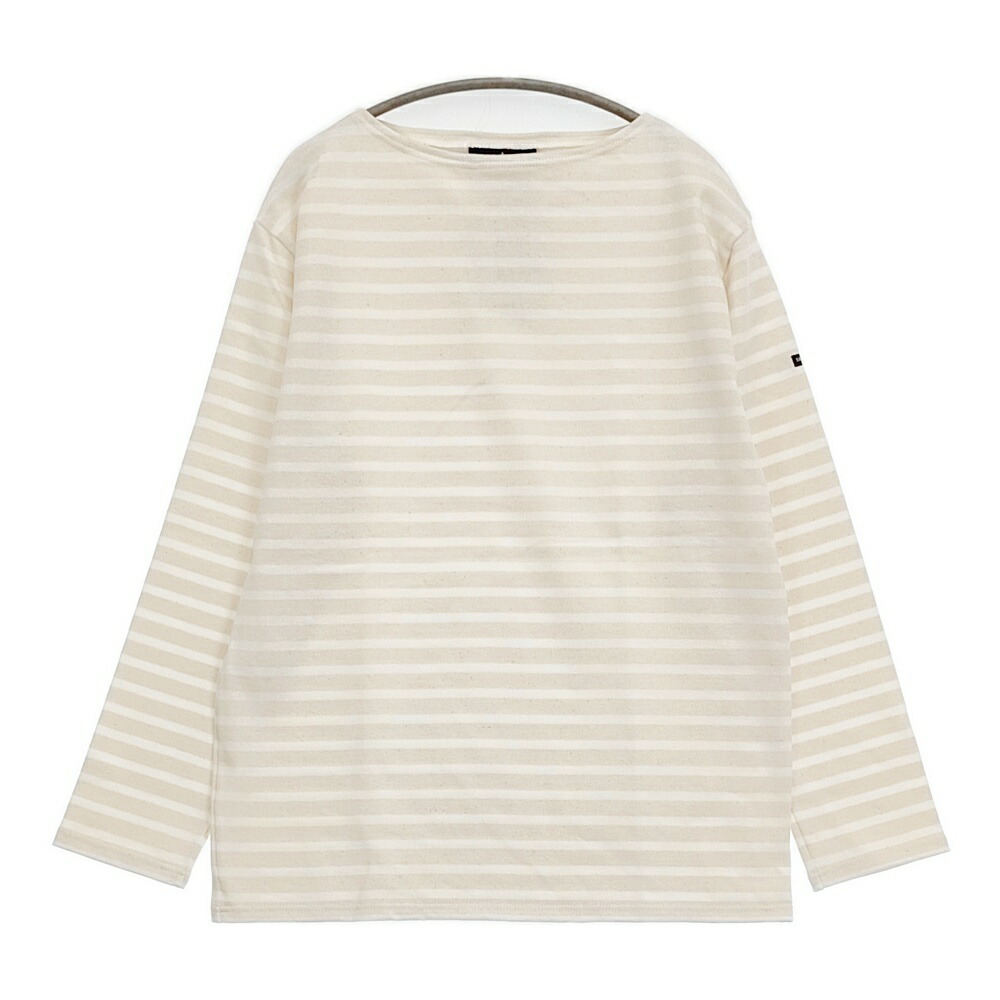 SAINT JAMES 新品 ウエッソン T5 通貨価値13200円 間借り人 長袖Ｔシャツ カットソー ロンＴ ベージュ 白いこと レディース 仙ジェームス【中古】6-0519M