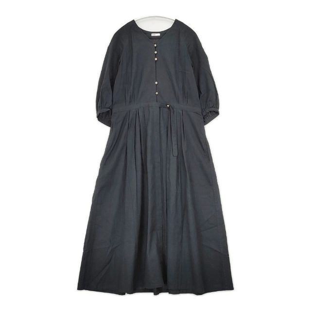 Atelier encre アトリエアンクル イレギュラータックワンピース ロングドレス 境田希代子さん ワンピース ブラック レディース【中古】6-0406M