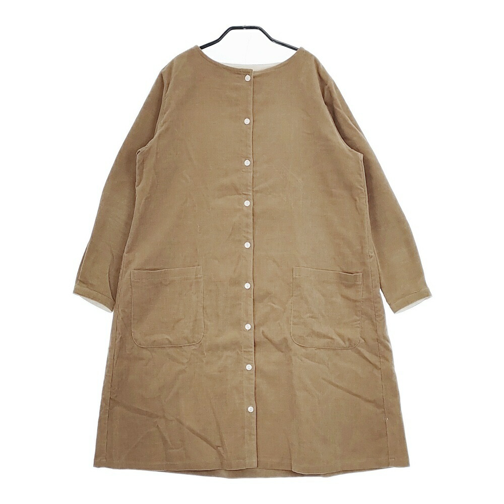 HUIS. ハウス シャトルリネンバンドカラーワンピース U213 HUIS.】U213 シャトルリネンバンドカラーワンピース（ダーク