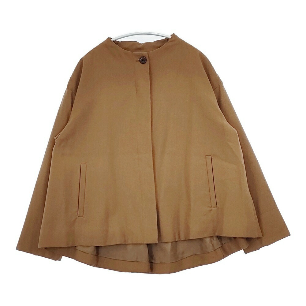 ADIEU TRISTESSE B0193AFJ046 ウールノーカラー ジャケット ウール サイズ38 コート ブラウン レディース アデュートリステス【中古】6-0131T