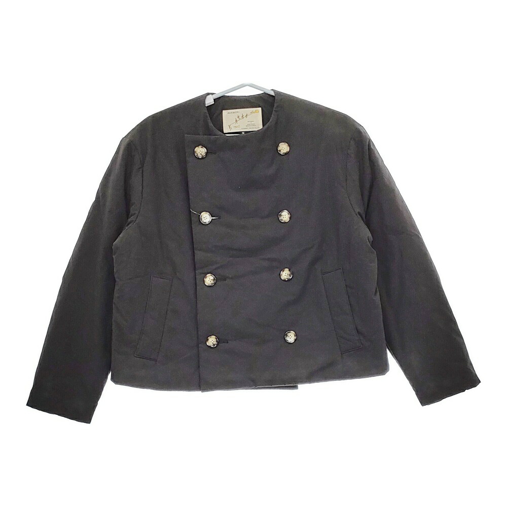 R\u0026D.M.Co- PUFF JACKET M 定価55000円 中綿 ノーカラージャケット ブルゾン 24AW ブラック レディース オールドマンズテーラー【中古】5-0213T