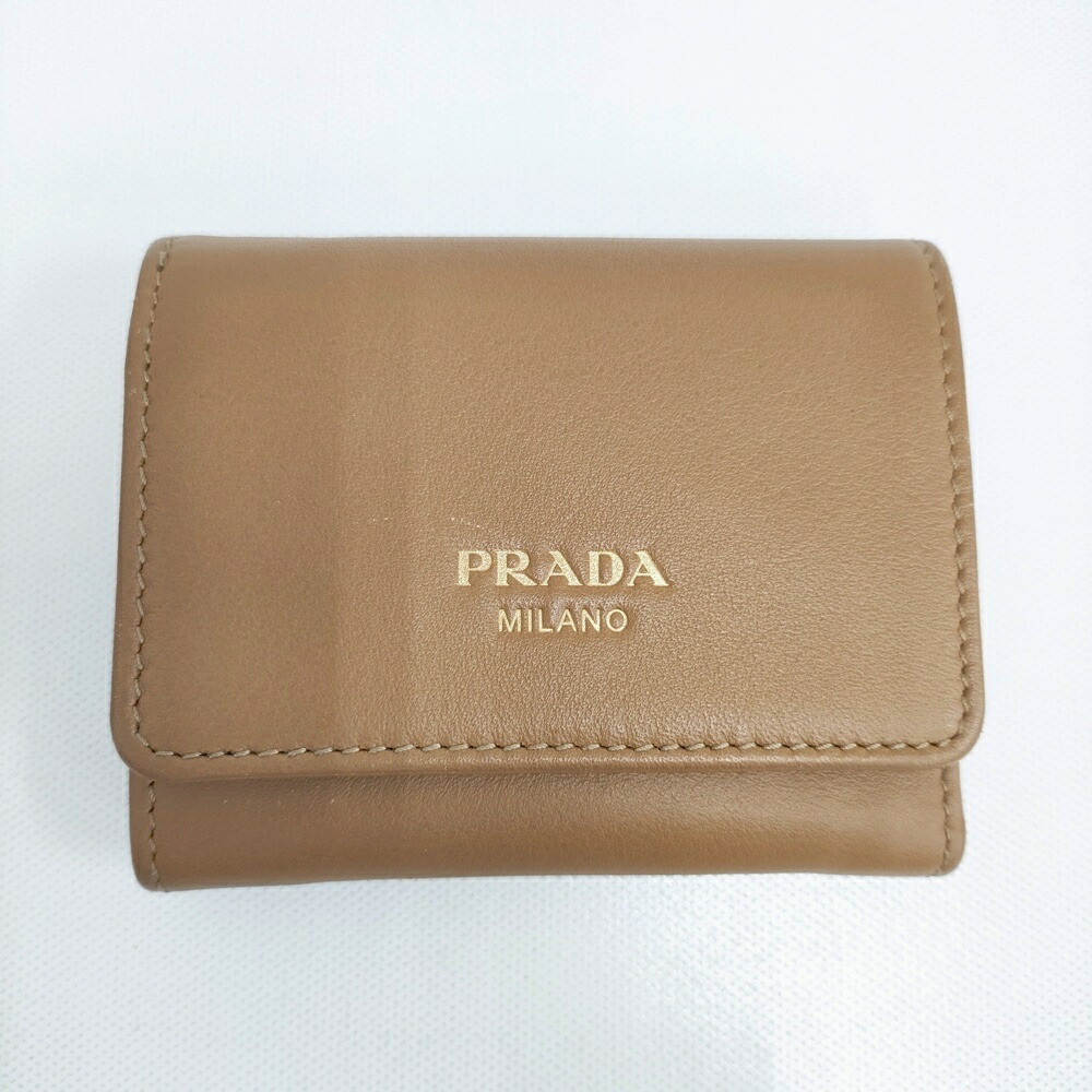 楽天市場】【財布】PRADA プラダ ギャザー 3つ折財布 レザー