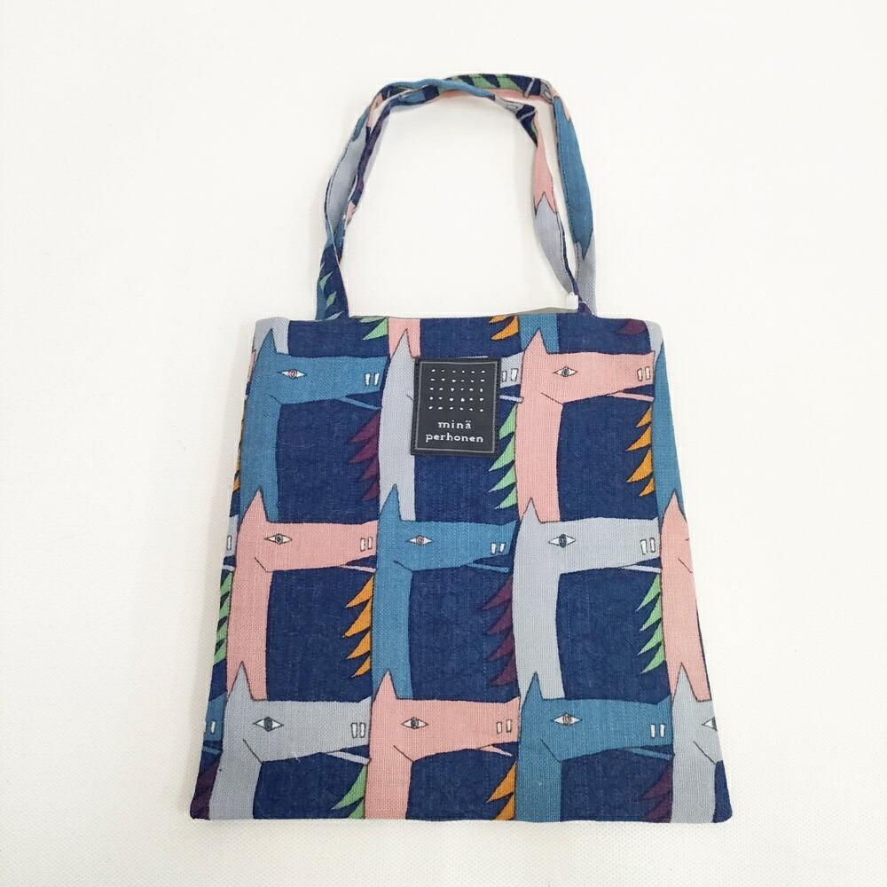 新品　minä perhonen バラード　ランチトート　ネイビー　 松屋銀座 ミナペルホネンballade ランチトート松屋限定