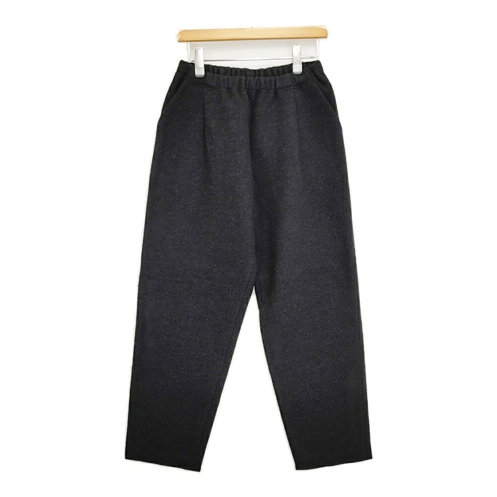evam eva press wool pants プレスウールパンツ 定価33000円 E253K094 サイズ2 25AW チャコールグレー レディース エヴァムエヴァ【中古】6-0210T