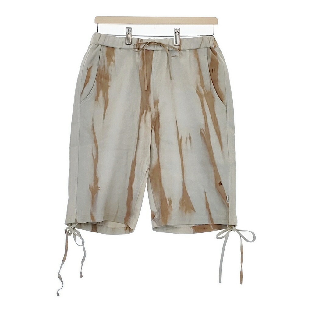 SUGARHILL 未使用品 SHIBORI-SOME LEATHER 絞り染め 20SSLA03 サイズ1 ショートパンツ ショーツ グレー ブラウン シュガーヒル【中古】4-1014T