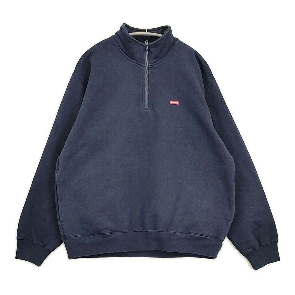Supreme Small Box Half Zip Pullover スモールボックスハーフジップスウェット 裏起毛 大いさS 25SS 米国海軍 メンズ シュプリーム【中古】6-0509T