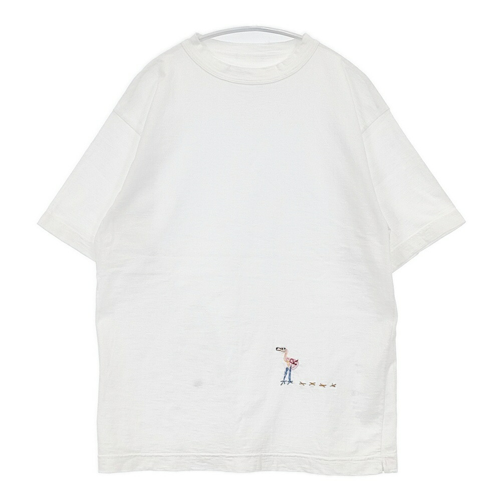 45R/45rpm フラミングウェイ刺しゅうの908 45星プルオーバー 通貨価値14300円 半袖カットソー 白いこと レディース フォーティーファイブアールピーエム【中古】6-0526S
