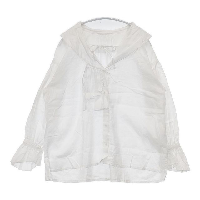nest Robe 小谷実由共同研究 UpcycleLino EP blouse 必要経費23100円 01222-1227 トップ プルオーバー 22SS 白いこと レディース ネスト衣装【中古】6-0305M