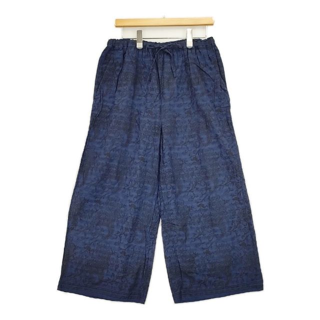 maison de SOIL ドビーチェックペイズリーブロックプリントイージーパンツ 定価27500円 コットン インド製 パンツ 23SS ブルー レディース メゾンドソイル【中古】6-0307M