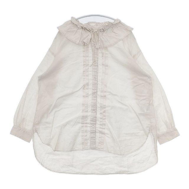 nest Robe/UpcycleLino 01213-1035 ラッフルカラー 必要経費25300円 トップ プルオーバー 象牙色 レディース ネスト衣装/アップサイクルリノ【中古】6-0408M