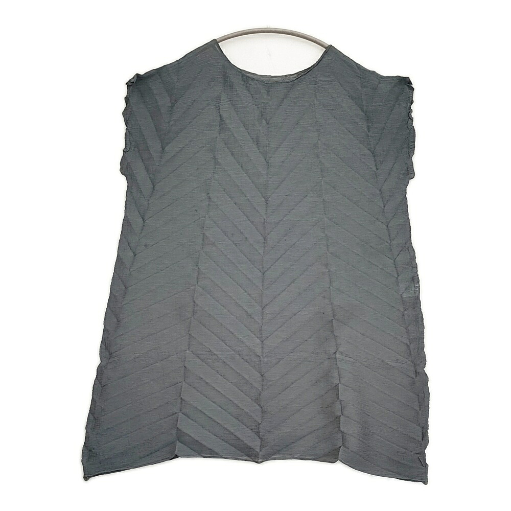 me ISSEY MIYAKE SEE-THROUGH CREPE スターシースルークレープ MI52FT563 上衣 25SS C薄墨色 レディース ミー イッセイミヤケ【中古】6-0407S