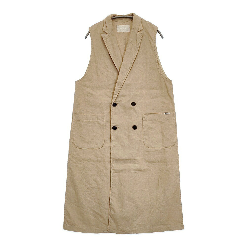 nest Robe UpcycleLino ノースリーブトレンチベスト 01231-1305 リネンコットンロングベスト 23SS ベージュ レディース ネストローブ【中古】6-0403M|ブランド古着の専門店 ジージー