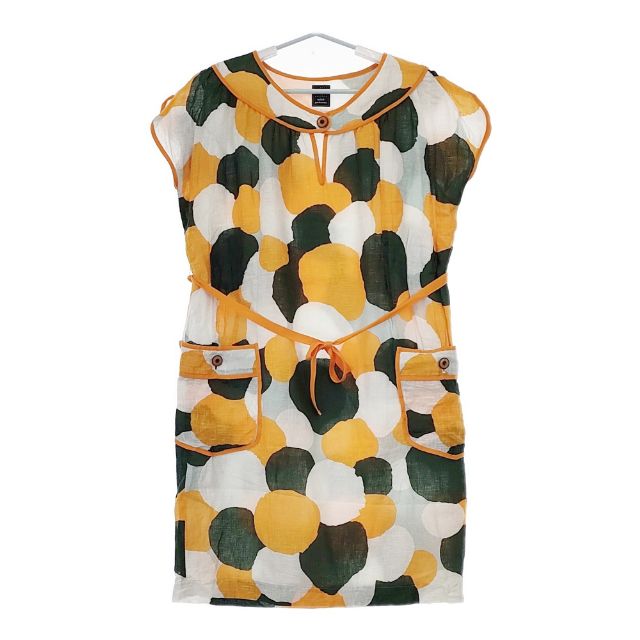 R4933 ミナペルホネン 【38】 ノースリーブワンピース 花柄 リネン 2880800000035354-1w.jpg