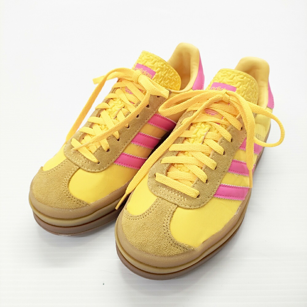 adidas Gazelle Bold 通貨価値16500円 22糎 IG4387 スニーカー 黄色 サクラ色 レディース アディダス【中古】5-0419G