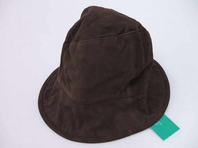 Deadwood リサイクルレザー スエード 新品タグ付 帽子 ハット ブラウン メンズ デッドウッド2-0822A∞#