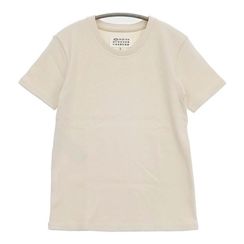 MAISON MARGIELA 22SS S51GC0512 S23876 綿織物 無地 M大きさ 半袖Ｔシャツ カットソー 象牙色 レディース メゾンマルジェラ【中古】6-0506S