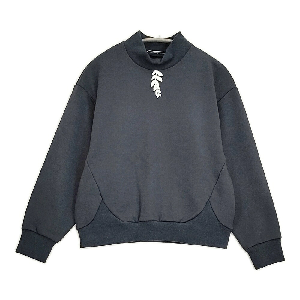 mina perhonen earth piece ハイネックカットソー 定価47300円 ada8031 サイズ36 スウェット 25AW チャコールグレー レディース ミナペルホネン【中古】6-0505T｜ブランド古着の専門店 ジージー
