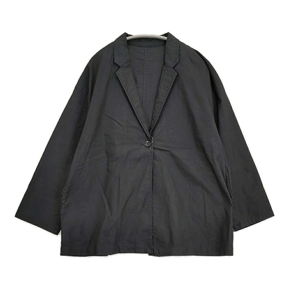 nest Robe リネン綿織物 通貨価値33000円 00125-1101 テーラードジャケット 25SS 黒いこと レディース ネスト衣装【中古】6-0428M