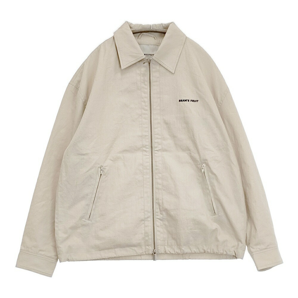 Bram\u0027s Fruit ブラムズフルーツ Ripstop Text Logo Jacket 通貨価値42900円 下唇立ちふさがる 上衣 26SS 象牙色 メンズ【中古】6-0501M