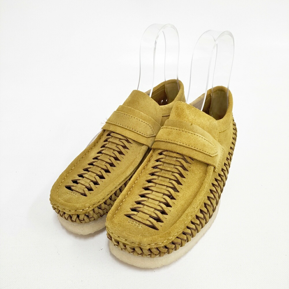 Clarks 24SS WBLoafer Weave Olive Suede ワラビーローファー ウィーブ スウェード 定価28600円 UK6.5 ローファー ベージュ系 レディース クラークス【中古】6-0425G|ブランド古着の専門店 ジージー