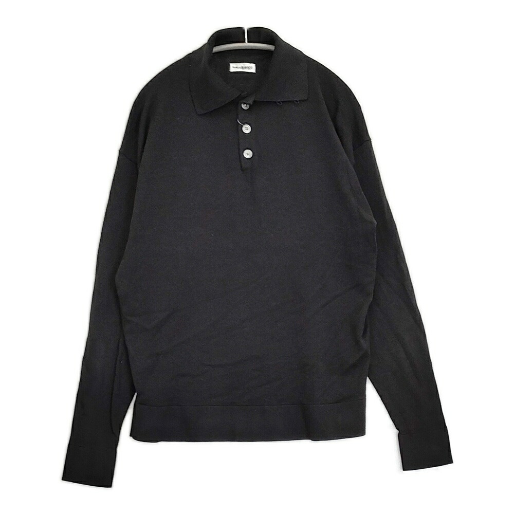 nakedgauge ネイキッドゲージ 25SS 80POLO SS 大いさ2 必要経費39600円 スポーツシャツ NG25S-KSW01 プルオーバー 編み物 黒いこと メンズ【中古】6-0320M トップス-メンズファッション-ニット・セーター