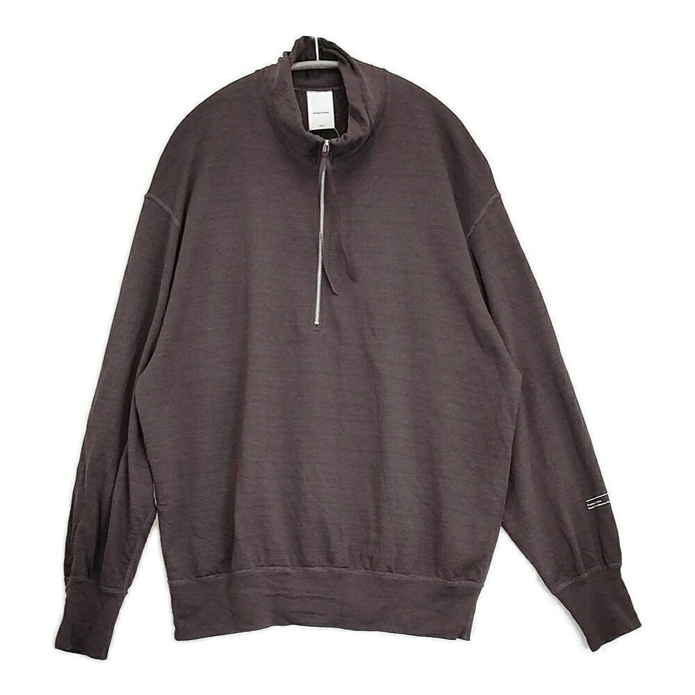 Product Twelve プロダクトトゥエルブ Super 140’s Melino Wool Half Zip サイズ3 定価42900円 26SS-PC03 スウェット 26SS ブラウン メンズ【中古】6-0317M